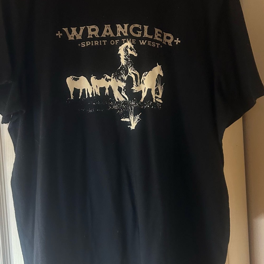 Wrangler Black and White Western Graphic Tee